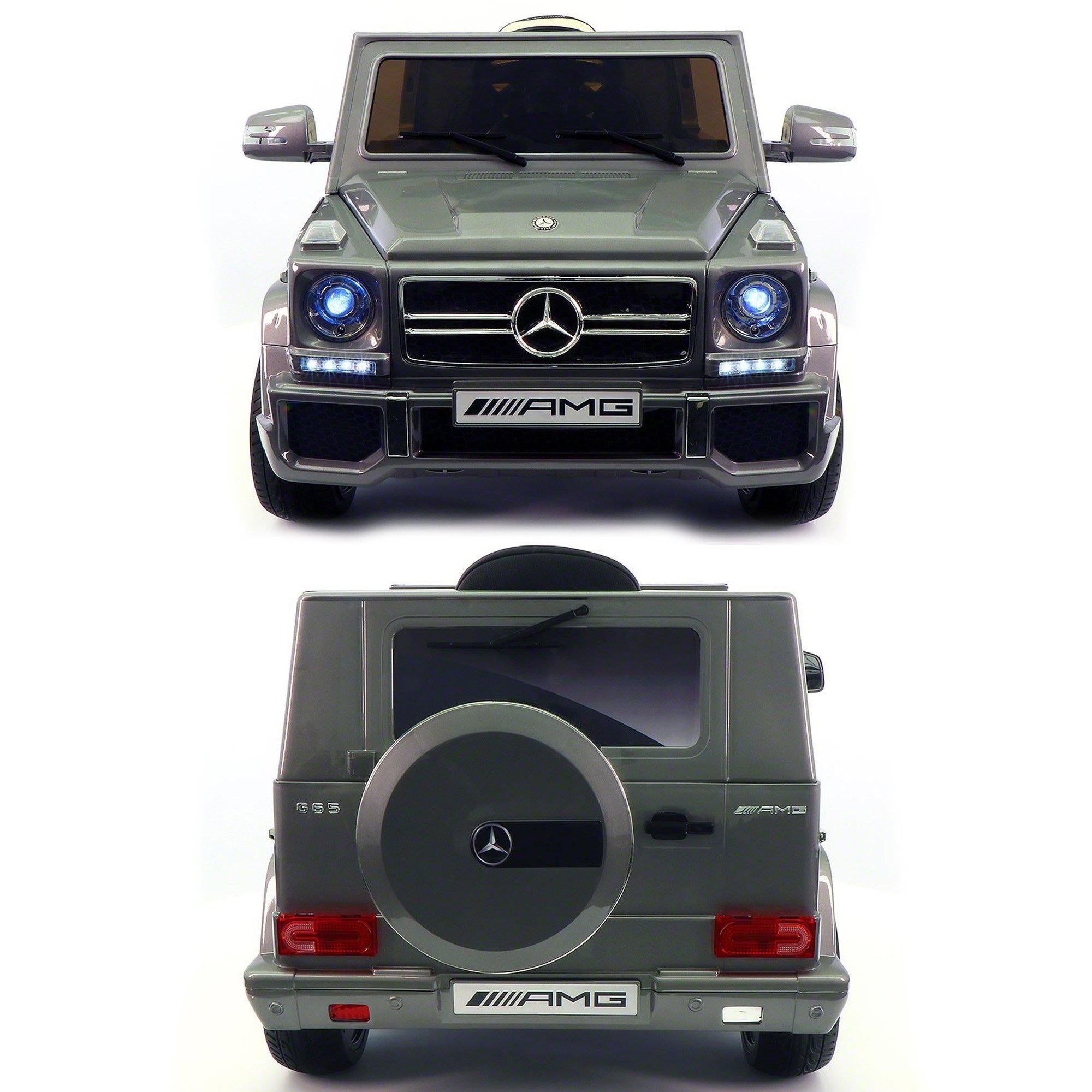 2023 G Wagon Ride On Kids Car Truck w/ Remote Control | Lar12V Power Battery Licensed Kid Car to Drive - 3 Speeds, Leather Seat, MP3 Music Player, LED Lights