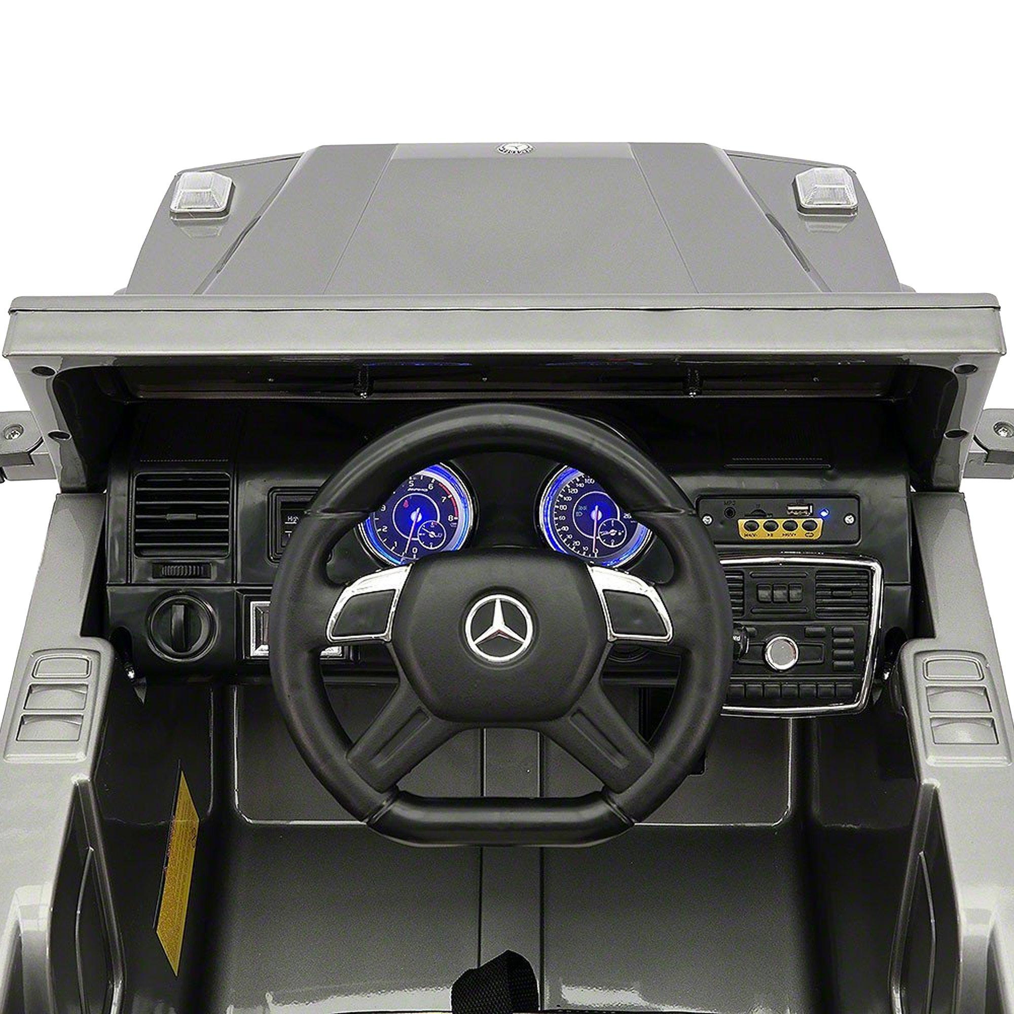 2023 G Wagon Ride On Kids Car Truck w/ Remote Control | Lar12V Power Battery Licensed Kid Car to Drive - 3 Speeds, Leather Seat, MP3 Music Player, LED Lights