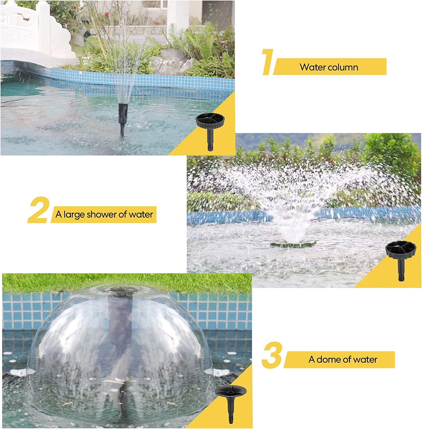 VIVOHOME 660 GPH Submersible Pond Filter Pump Fountain Kits with Sterilizer Suitable for Ponds of 1180 Gallons, Water Pump  In