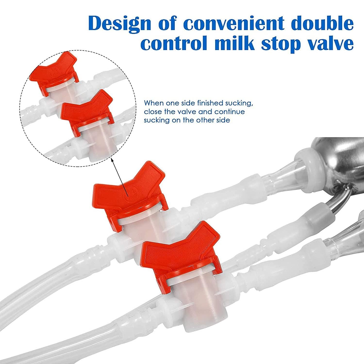 14L MilMachine for Cows Farms Or Daily Family,Electric Vacuum Pulsation Suction Pump Milker Machine,Portable Automatic Cattle MilEquipment with Brush Milk Lining (14L) …