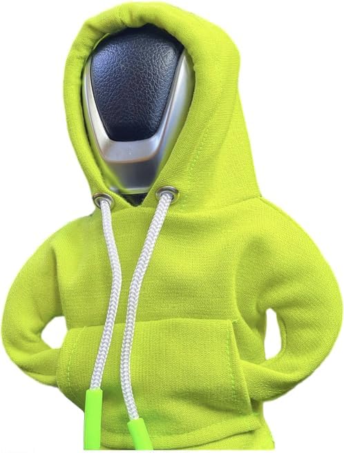 Car Shift Knob Hoodie, Funny Gear Shift Knob Shirt Sweater, Winter Warm Shift Knob Cover Sweater Shirt, Automotive Interior Novelty Accessories Decorations, Universal Fit Knob Cover Gift (Green)