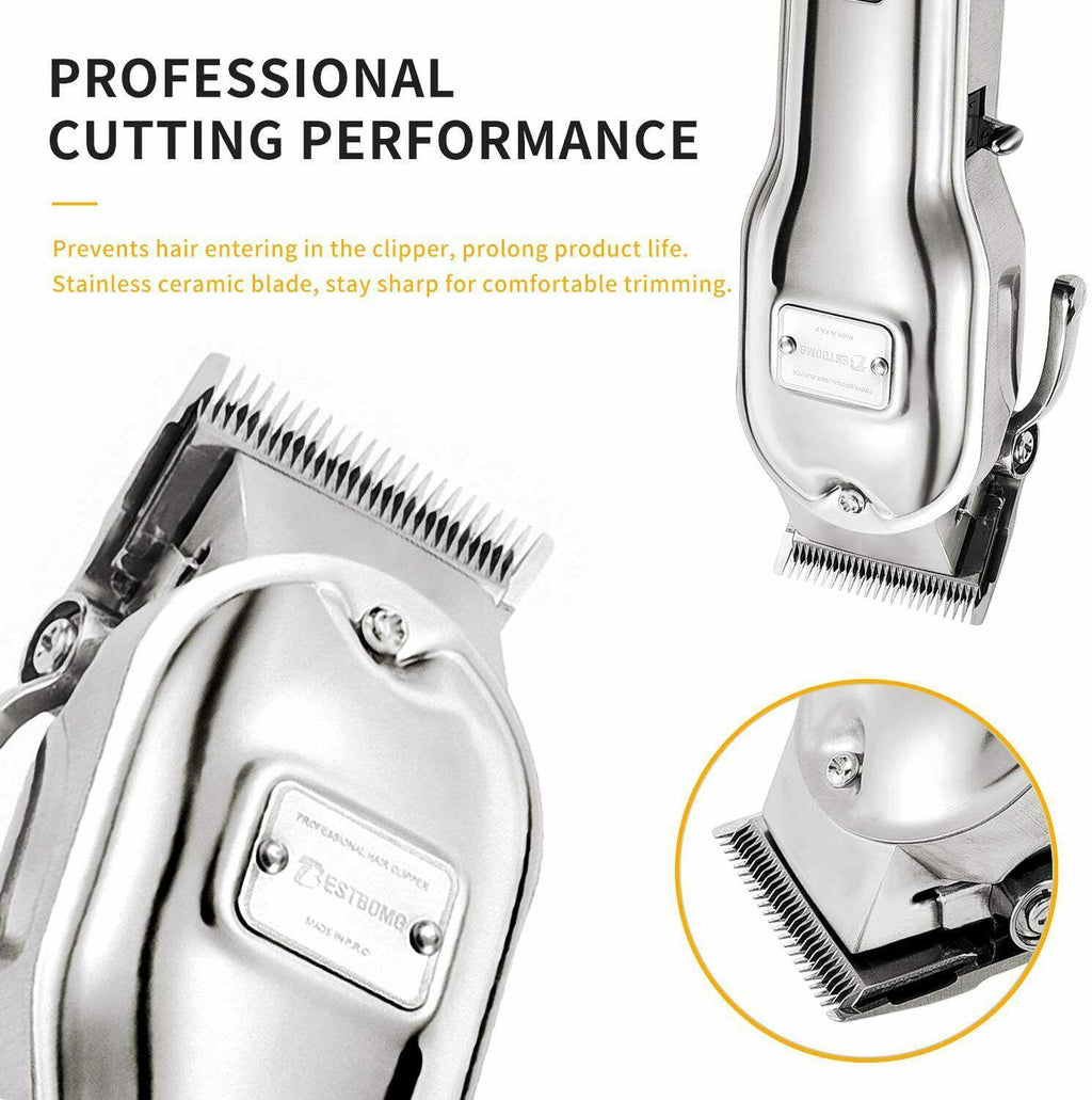 Trimmer Professional Mens BESTBOMG  Of Titanium And Ceramic 4 Combs