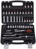 Sturdy Wrench 53pcs 1/4" Socket Ratchet Car Repair Tool Case Precision Sleeve Universal Joint Hardware Kit Auto Repairing Hand Wrench Tool Set Repair Tools Safety