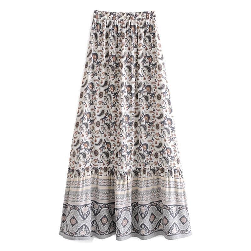 floral printed long skirt