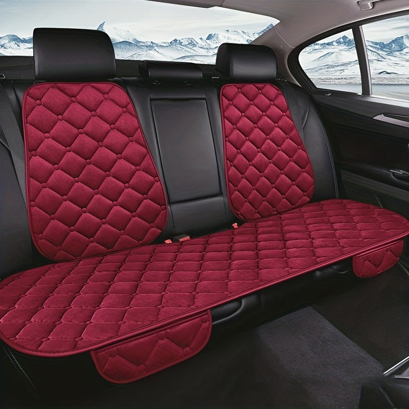 Plush Car Seat Cover Rear Cushion Breathable Protector Mat Pad Universal Auto Interior Back Rear Backrest Seat Cushion