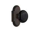 CottaPlate 2-3/8 in. Backset Oil-Rubbed Bronze Privacy Bed/Bath Black Porcelain Door Knob