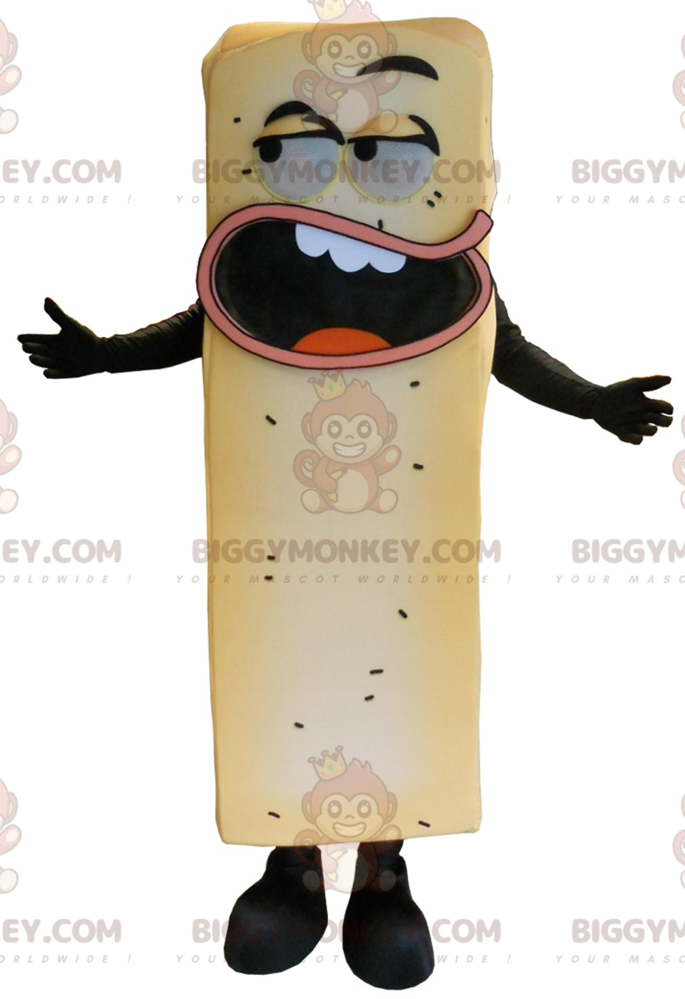 Giant Yellow Fries BIGGYMONKEYMascot Costume. Yellow BIGGYMONKEYMascot Costume