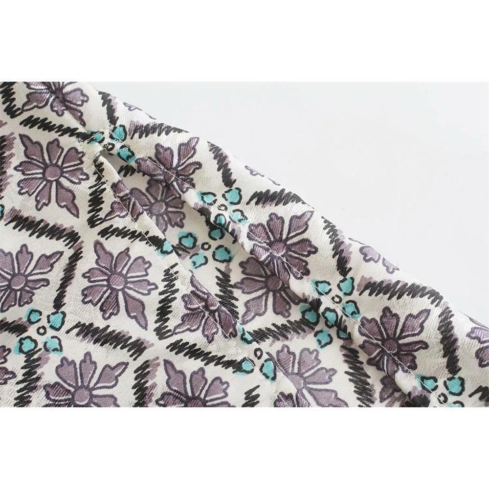 bohemian style v-neck long sleeve kimono