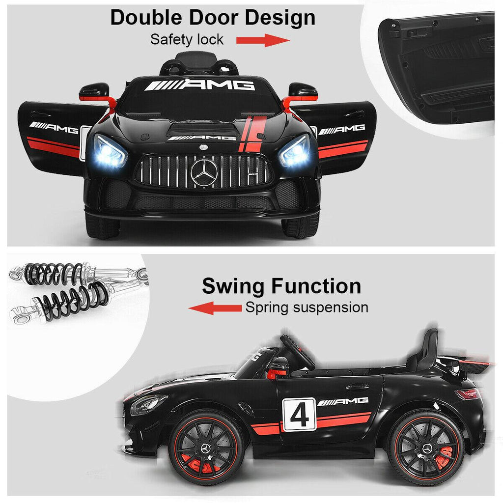 Gymax Licensed Kids Ride On Car 12V Electric Mercedes Benz Toy Car with 2.4G Remote Control
