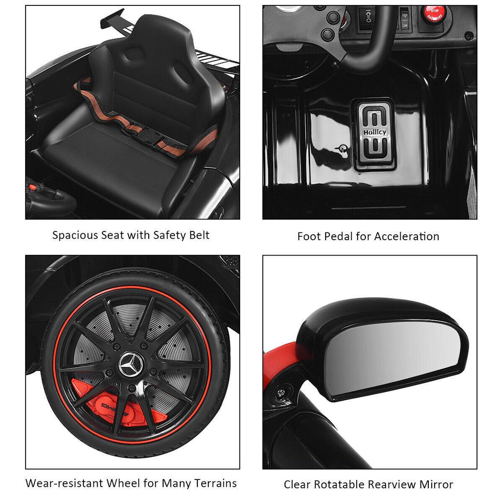 Gymax Licensed Kids Ride On Car 12V Electric Mercedes Benz Toy Car with 2.4G Remote Control