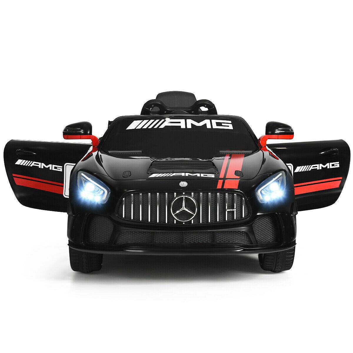 Gymax Licensed Kids Ride On Car 12V Electric Mercedes Benz Toy Car with 2.4G Remote Control