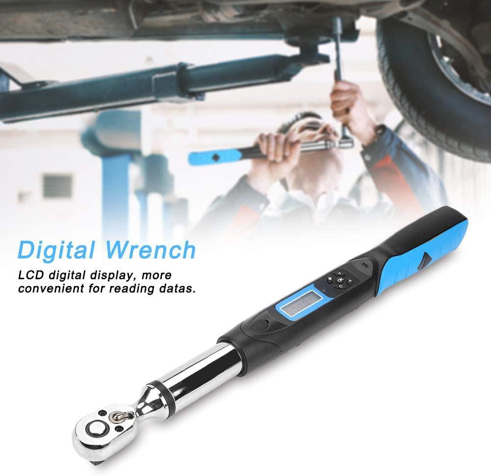 PENFU Wrench Digital Ratchet Wrench, 3/8'' 60N.m High Accuracy Electronic Torsion Bidirectional Ratchet Head Wrench for Manufacturing Maintenance Testing Institutions Hand Repair Tool