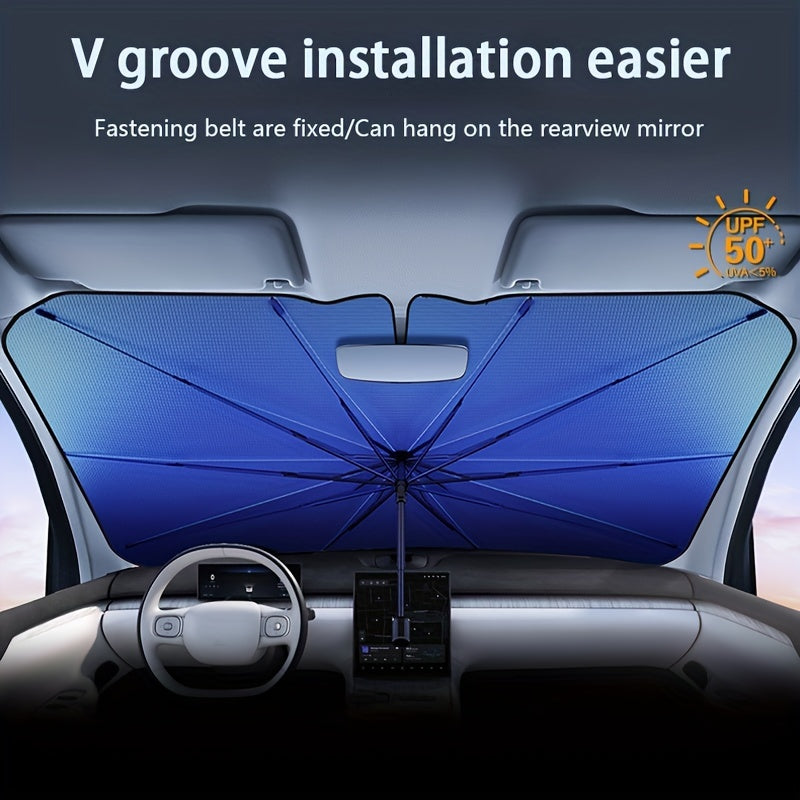 2023 Car Sun Umbrella: Innovative Telescopic Sun Visor for Heat Insulation &amp; Shade Protection!