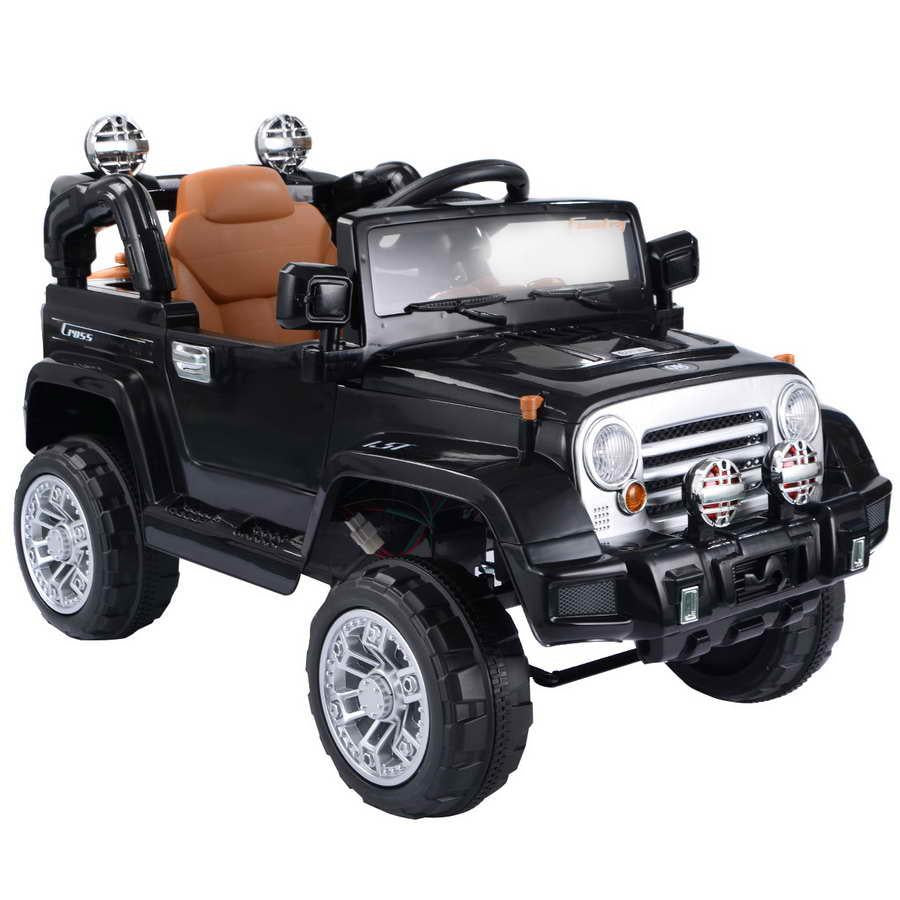 12V Electric Jeep Toy Car Kids Ride On Truck w/ RC Remote Control Lights Music MP3