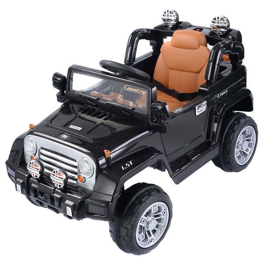 12V Electric Jeep Toy Car Kids Ride On Truck w/ RC Remote Control Lights Music MP3