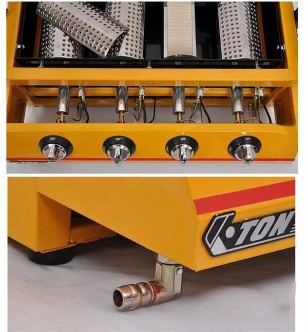 Commercial ET-K222 4 head gas-fired grill smokeless barbecue machine