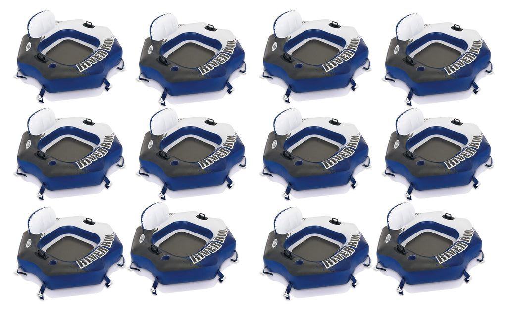 River Run Connect LounInflatable Floating Water Tube 58854EP (12 Pack)