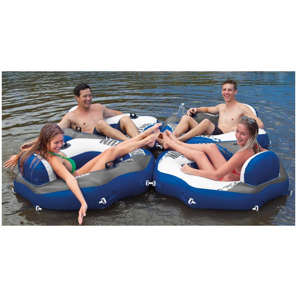 River Run Connect LounInflatable Floating Water Tube 58854EP (12 Pack)