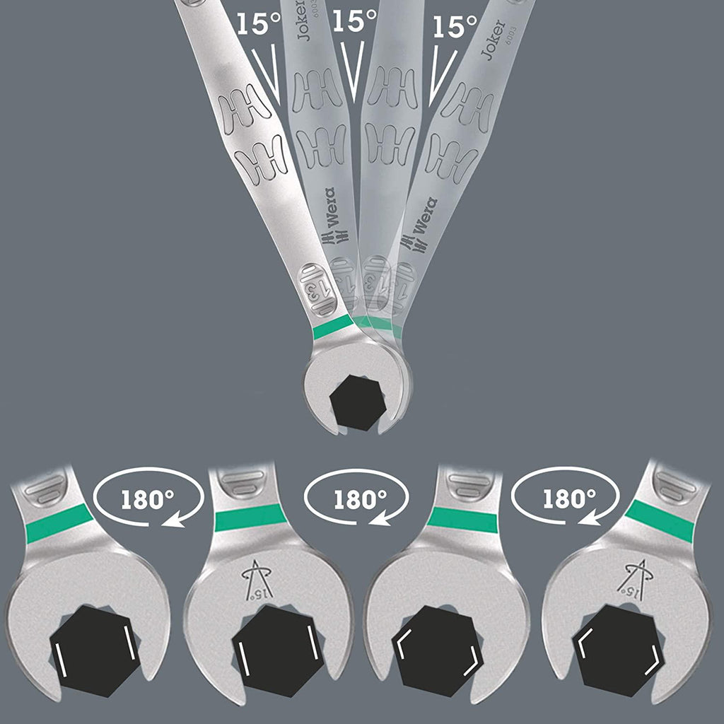 W05020241001 6003 Joker 8 Imperial Set 1 Combination Wrench Set, Imperial, 8 Pieces