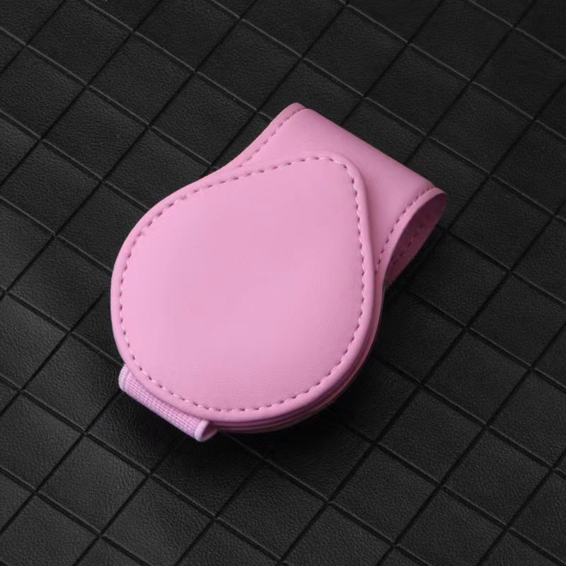 Faux Leather Visor Glasses Clamp Car Accessories