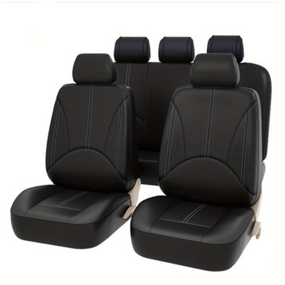 Car PU Leather Seat Cover High Quality Full Set universal cars Leather Seat Cover 5 Seat Protection Cover Suitable For Most Cars
