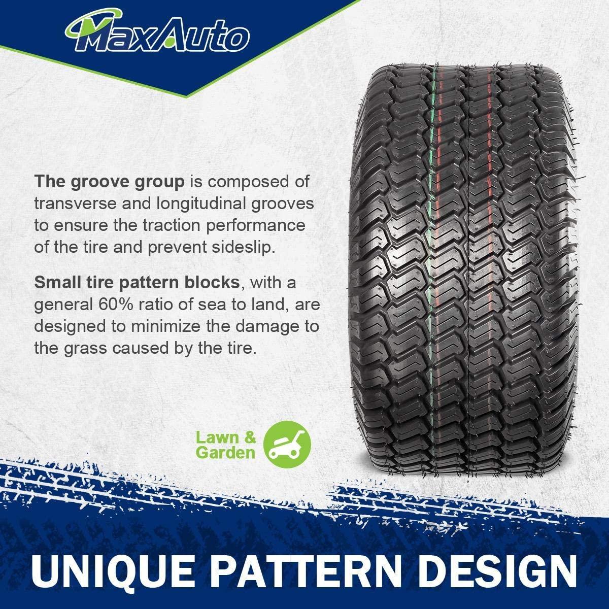 MaxAuto 18x8.50-8 18x8.5x8 Lawn Mower Golf Cart Turf Tires 4PR P332, Set of 2