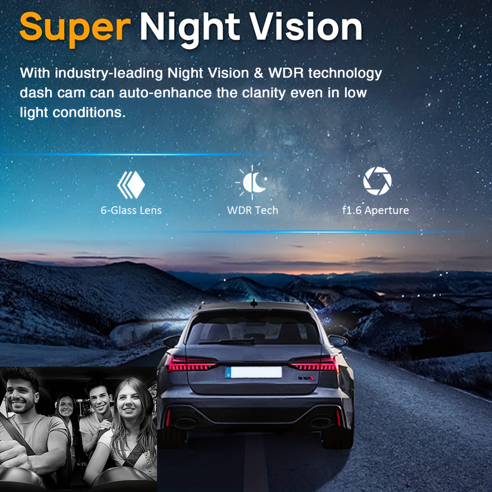 Dash Camera Front And Inside,3.16inchdash Cam 1080P, G Sensor HD Night Vision Loop Recording Wide Angle Car DVR (blue Photodiode Position Is Random)