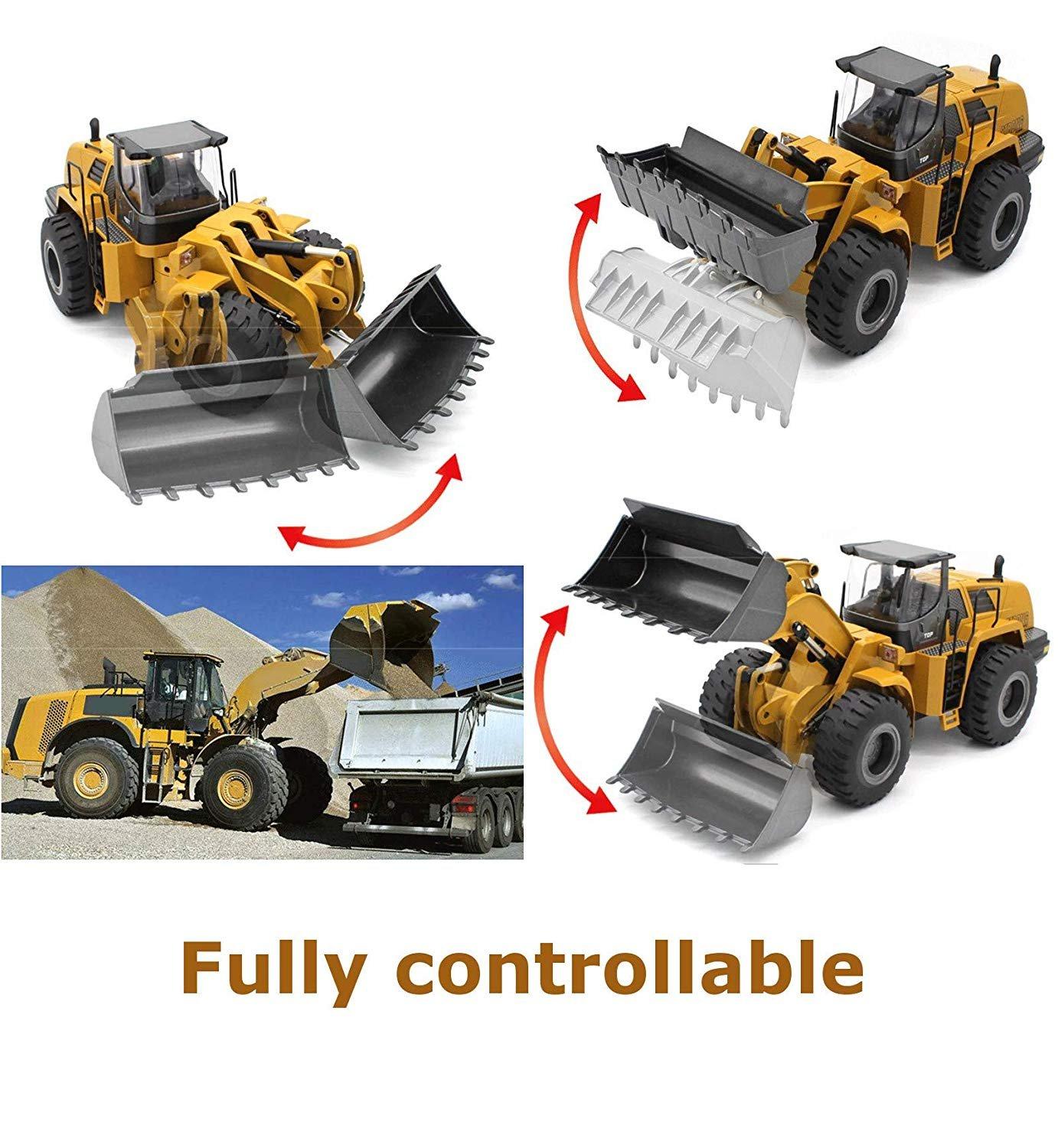 Top Race Remote Control Front Loader Heavy Duty with Metal TR-213