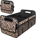 Car Trunk Organzier for suv,Car Organziers and Storage with 6 Big Pocket,Car Accessories for Women/Men 70L Waterproof Polyester Trunk Organzier for Car/SUV/Minivan/Truck(Large, Leopard print)
