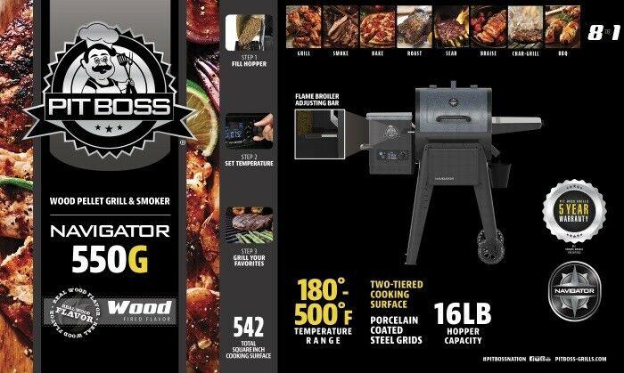 Navigator 550 Pellet Grill and Smoker NEW