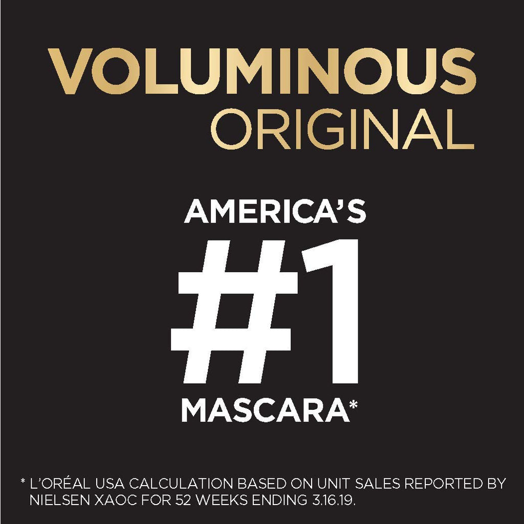 L'Oreal Paris Makeup Voluminous Original Volume Building Mascara, Black, 2 Count