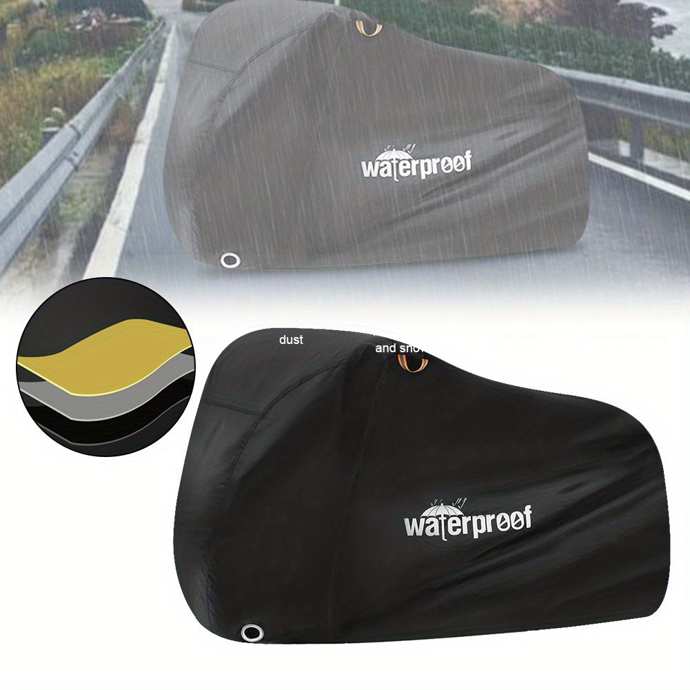 Outdoor Bike Motorcycle Cover Waterproof UV Protection Heavy-Duty 210T Fabric With Lock Hole For MTB Road Bikes Protection Case