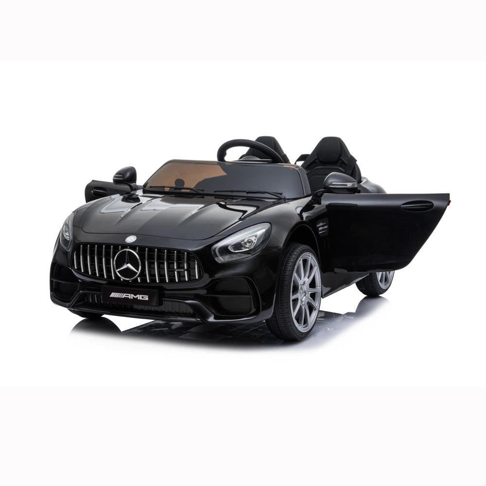 Kids 12v RC Ride On Cars, URHOMEPRO Electric Power Wheels Car, 3-6 Years kids Motorized Ride On Toys, Ride On Truck Car Toy w/ Remote Control, 3 Speeds, Spring Suspension, LED Light, Black, W5669