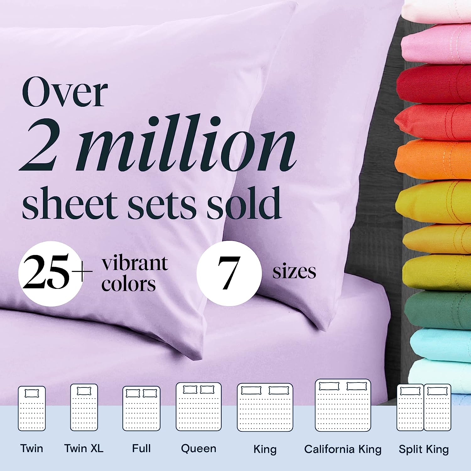 LuxClub Twin Sheets Set - Soft Twin Bed Sheets for Boys and Girls, 4 PC Deep Pockets 18" Eco Friendly Wrinkle Free Fitted Sheets Machine Washable Hotel Bedding Silky Soft - Periwinkle Twin
