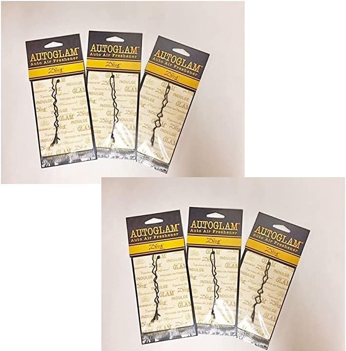 Tyler Candles Autoglam Auto Air Freshener, Diva (Diva (Pack of 6))