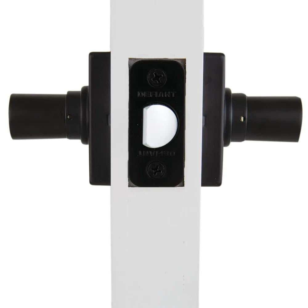 TonbridMatte Black Hall and Closet Door Lever with Square Rose (4-Pack)