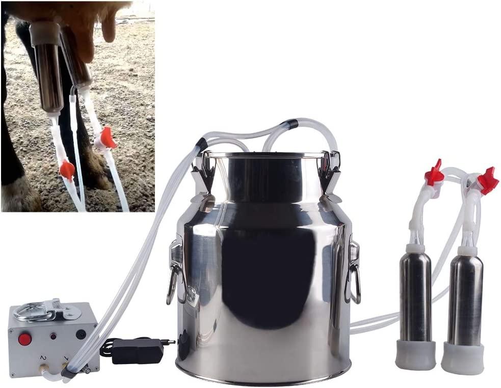 Futt Single Bucket Piston Vacuum Ultra-Strong Frequency Pulsation MilMachine for Cows Cattle or Sheep Optional (14L, Cow)