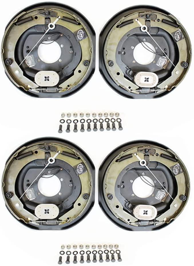Southwest Wheel 2-Pack 12" X 2" TruRyde Self-Adjusting Electric Brakes with Hardware (2 Right Hand + 2 Left Hand)