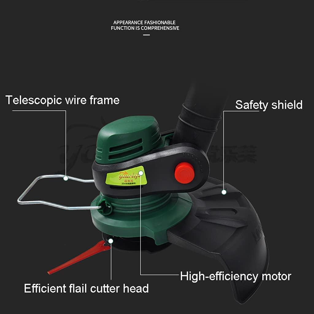 Handheld lawn mower Cord Cutter, Portable and Retractable Weed Eater, Electric Weeder for Courtyard Garden Power Supply, Battery Length Adjustable