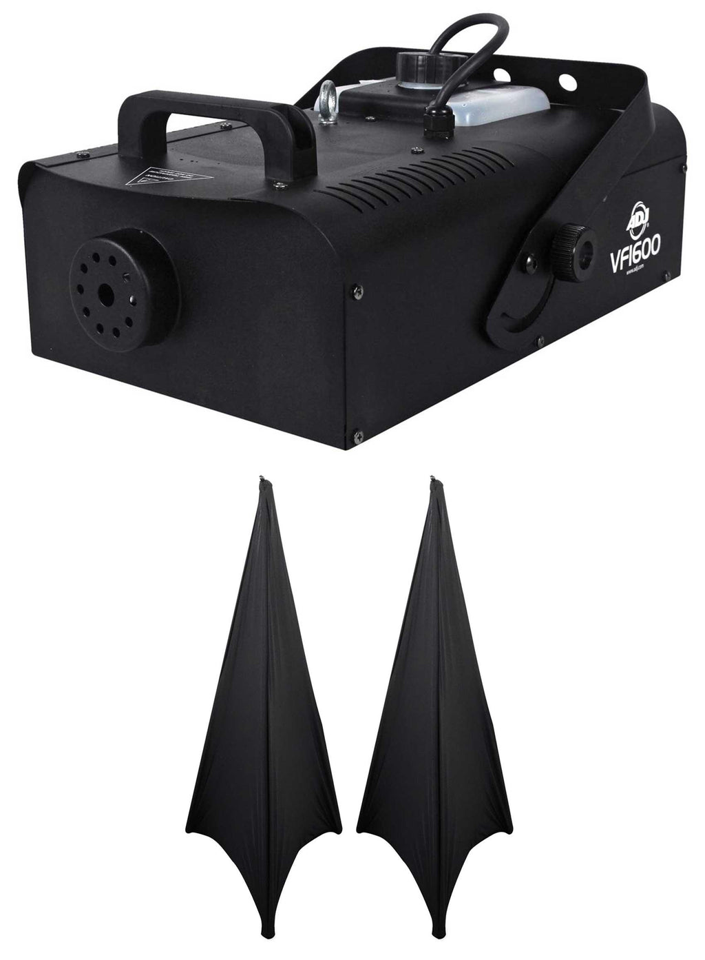 American DJ VF1600 Mobile DMX Fog Machine W/ Wired & Wireless Remotes+(2) Scrims
