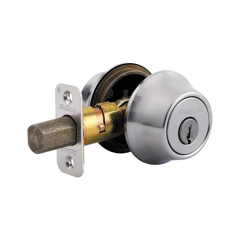 Satin Chrome Double Cylinder Deadbolt