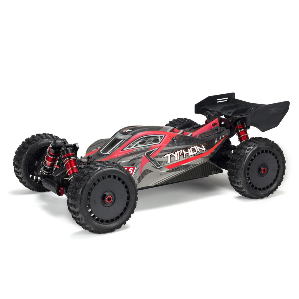 ARRMA 1/8 TYPHON 6S BLX 4WD Brushless By with Spektrum RTR, Red/Grey, ARA106046