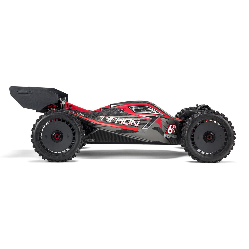ARRMA 1/8 TYPHON 6S BLX 4WD Brushless By with Spektrum RTR, Red/Grey, ARA106046