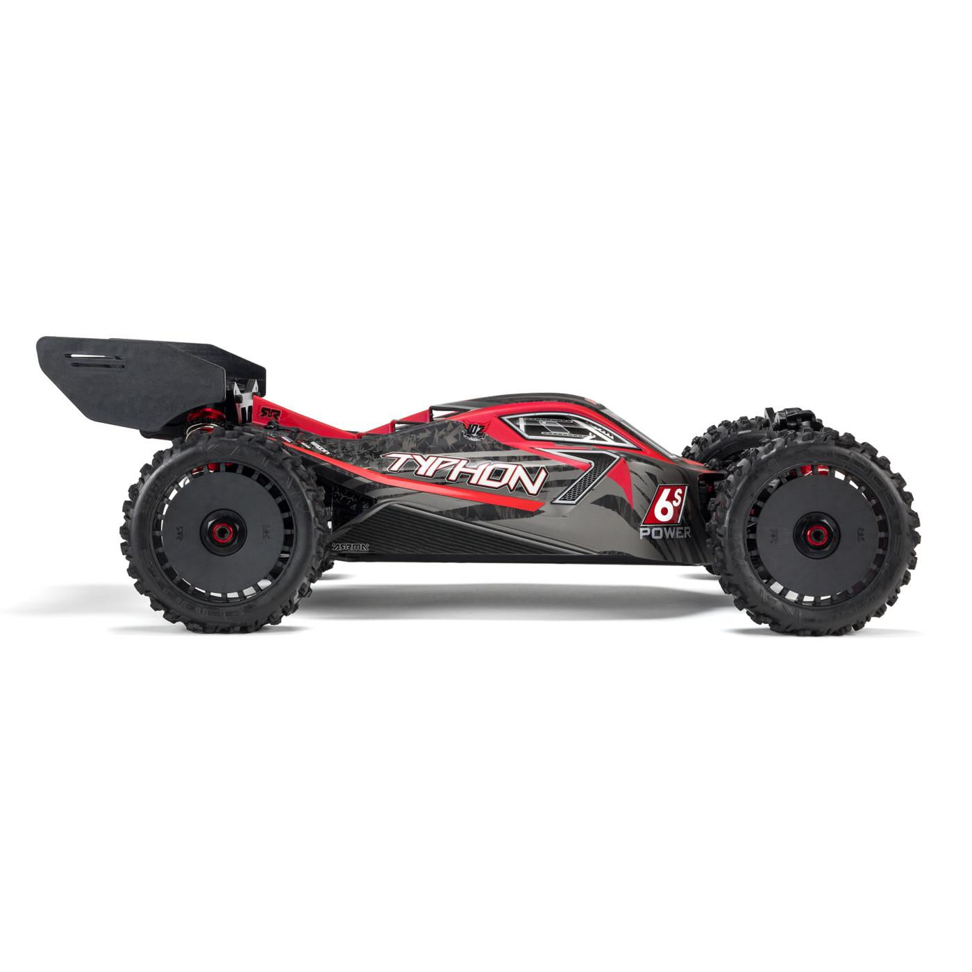 ARRMA 1/8 TYPHON 6S BLX 4WD Brushless By with Spektrum RTR, Red/Grey, ARA106046