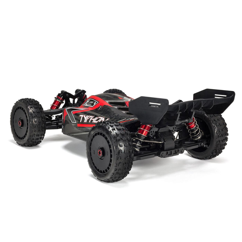 ARRMA 1/8 TYPHON 6S BLX 4WD Brushless By with Spektrum RTR, Red/Grey, ARA106046