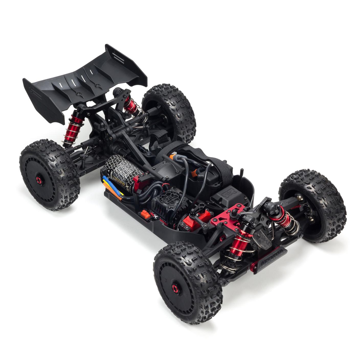 ARRMA 1/8 TYPHON 6S BLX 4WD Brushless By with Spektrum RTR, Red/Grey, ARA106046