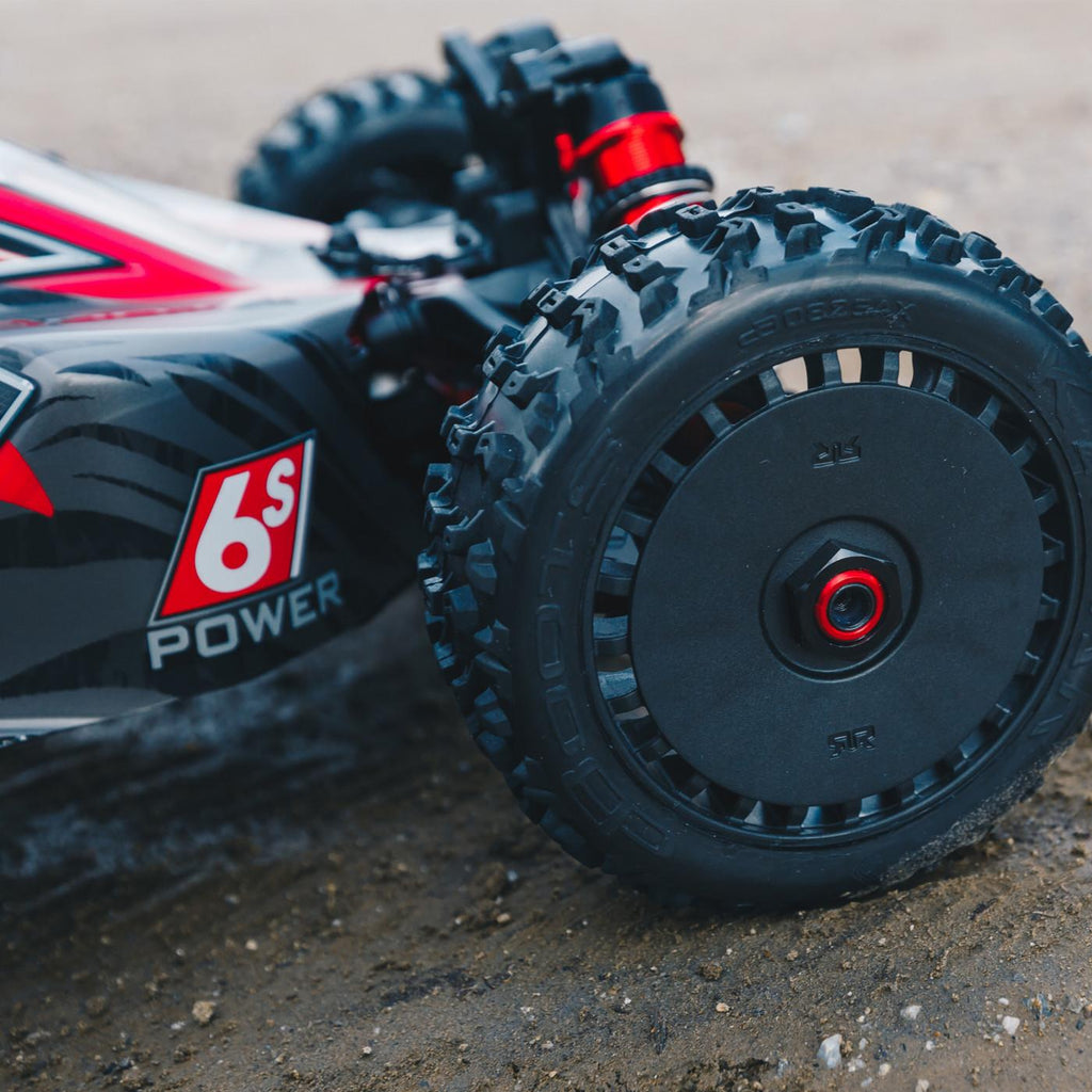 ARRMA 1/8 TYPHON 6S BLX 4WD Brushless By with Spektrum RTR, Red/Grey, ARA106046