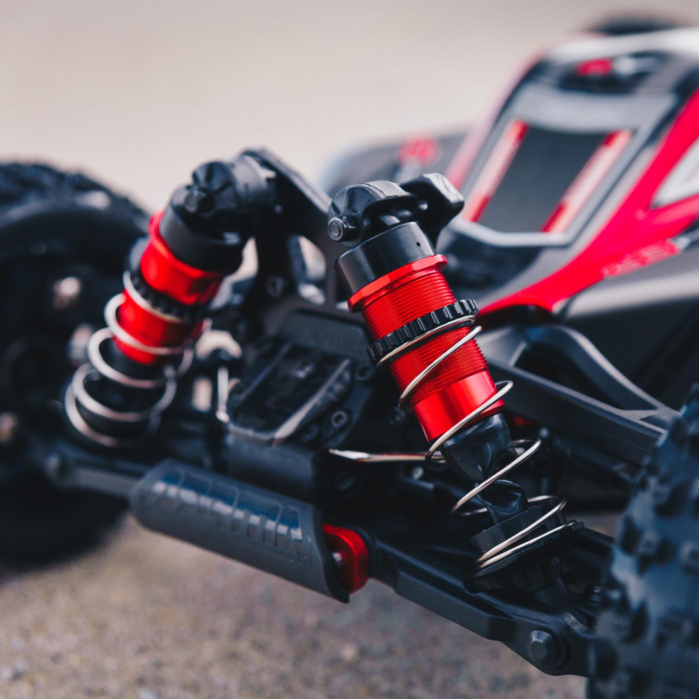 ARRMA 1/8 TYPHON 6S BLX 4WD Brushless By with Spektrum RTR, Red/Grey, ARA106046