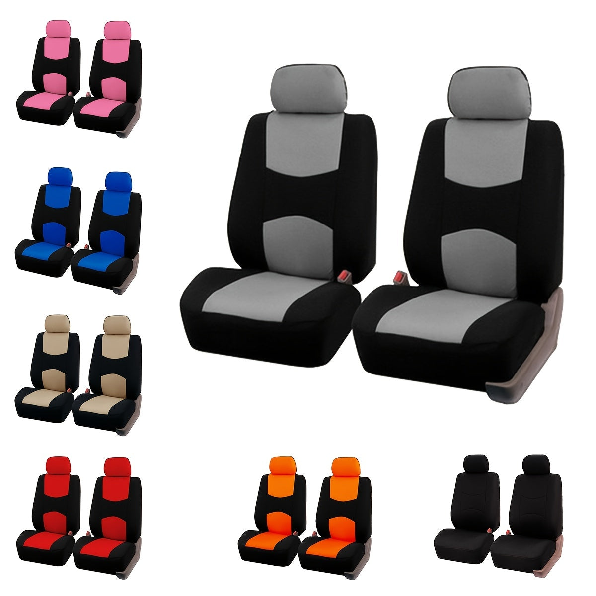 Upgrade Your Car's Interior With This Universal Seat Cover Set - 2pcs, Multi-color, 2mm Sponge!