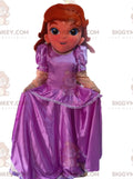 Princess BIGGYMONKEYMascot Costume with Purple Satin Dress